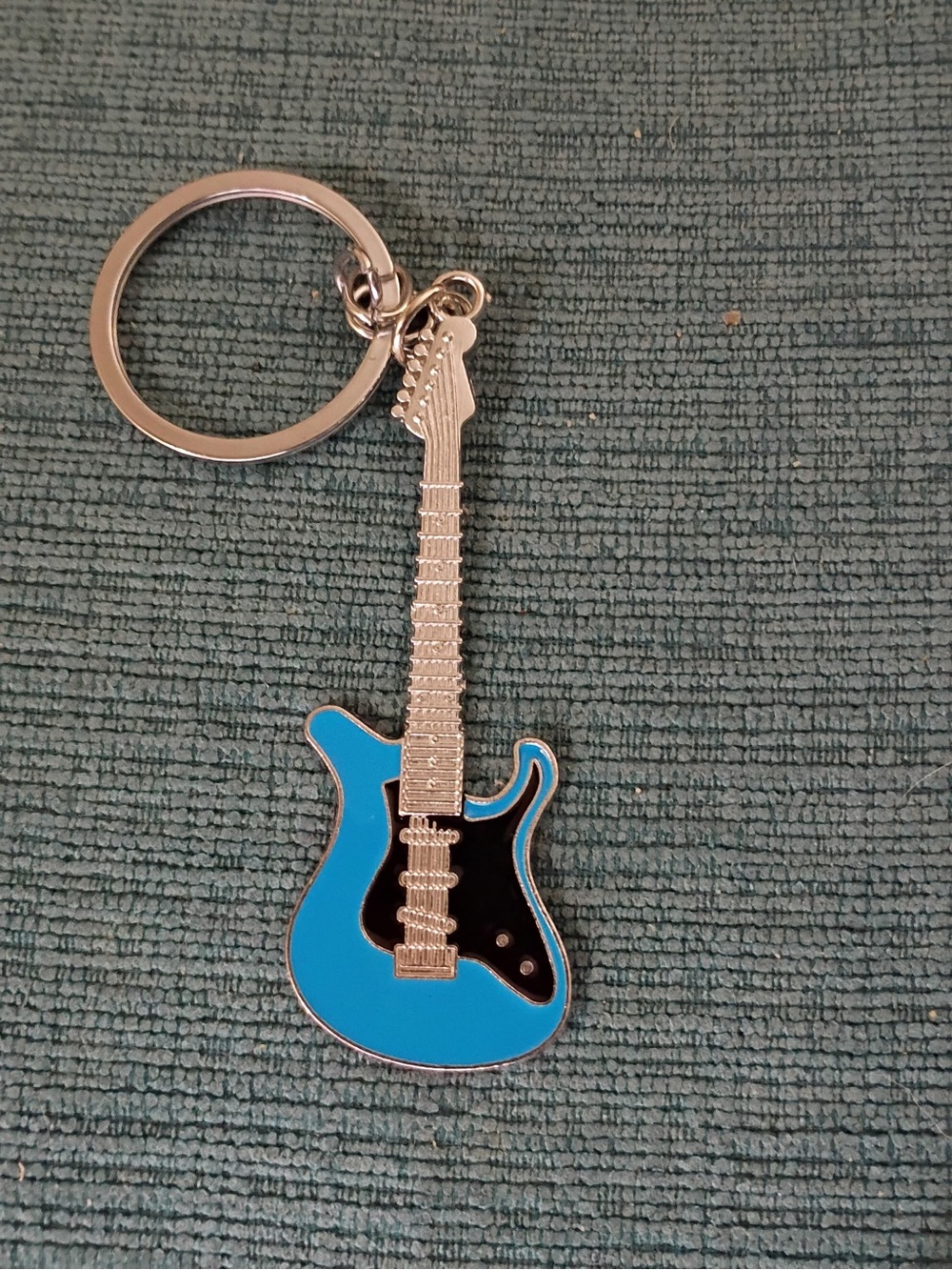 Blue Guitar Keychain Phone Charm - Unbranded